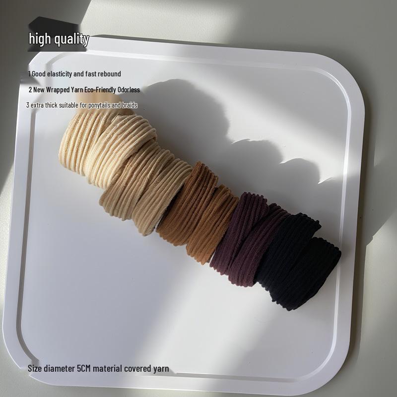 High Elasticity Durable Women's Ponytail Hair Tie In Thickened Seamless Rubber Band with Acrylic Box.