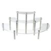 3 Tier Acrylic Display Riser Desktop Metal Legs Half Moon Shelf for Baby Shower