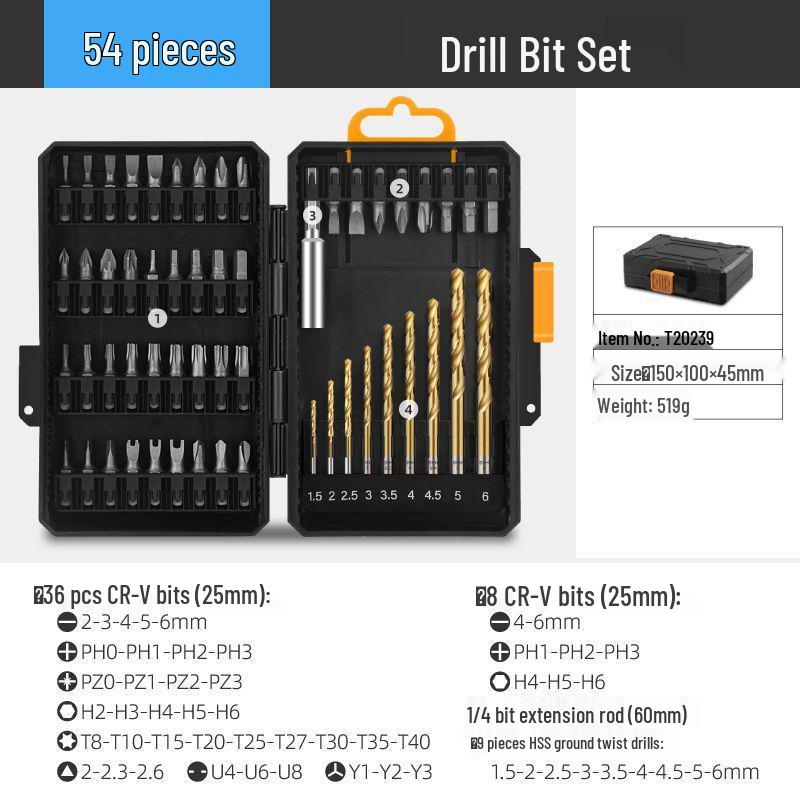 Multi-Use Drill Bit Set for Metal, Wood, and Cement