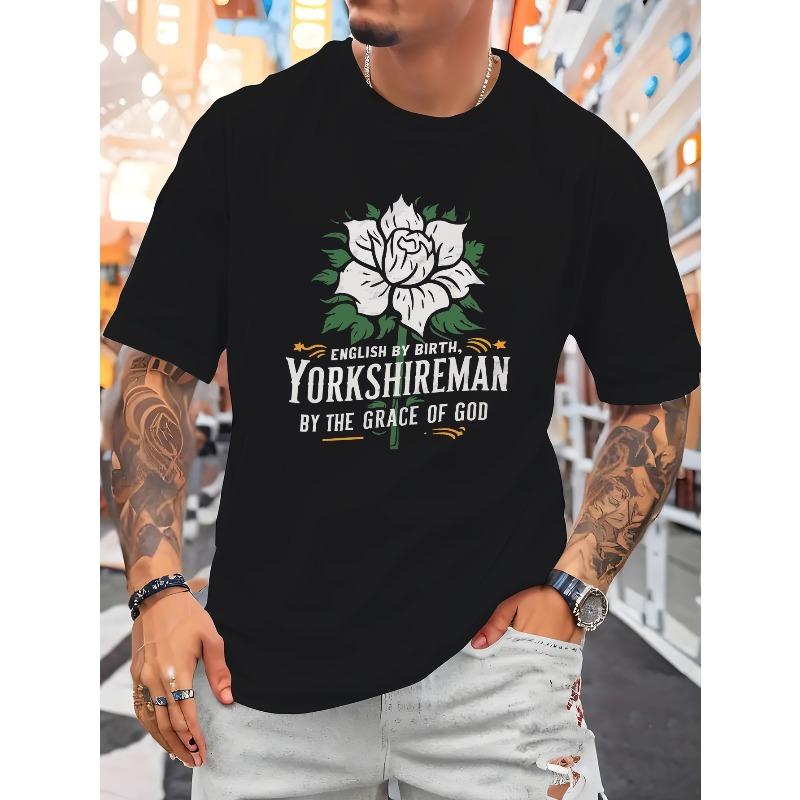 

Fashion Print Men s Summer Short-sleeved T-shirts, Fashionable and Trendy Printed Men s Bottoming Shirts, Spring and Summer Round Neck Casual 4XL чорний