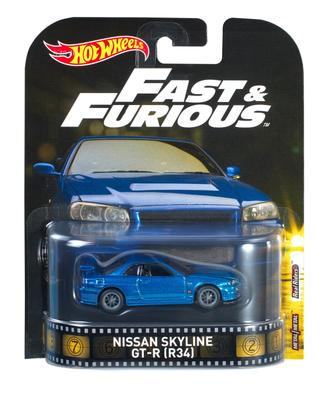 Hot Wheels Nissan Skyline Retro 2017 New GT-R (R34)