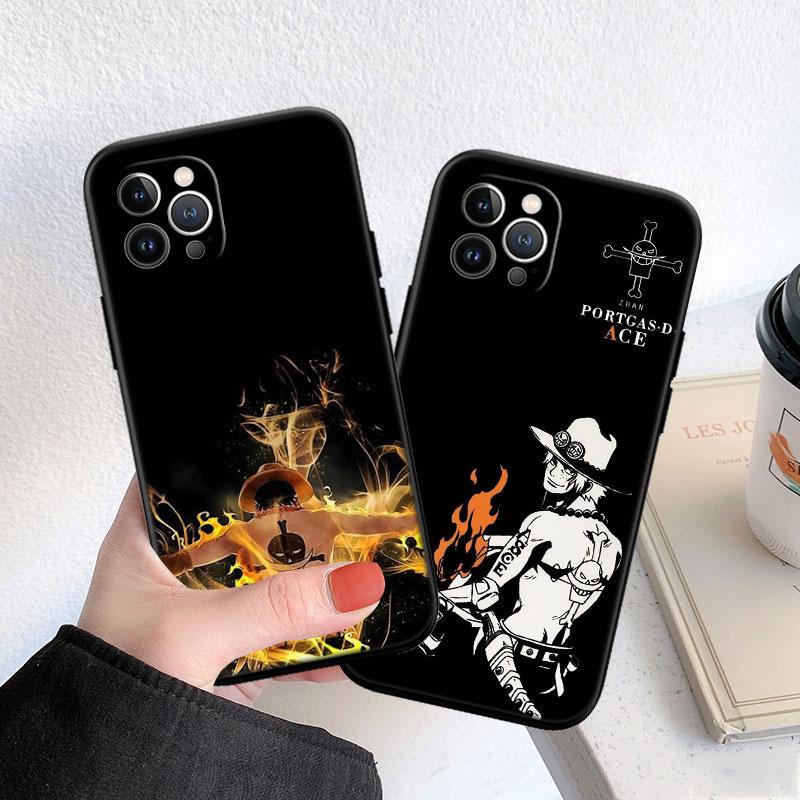 One Piece ACE Soft Shell Phone Case for Redmi Note 10 11 12 Pro Max 10S 10C 10T 11A 11S 12S 12C