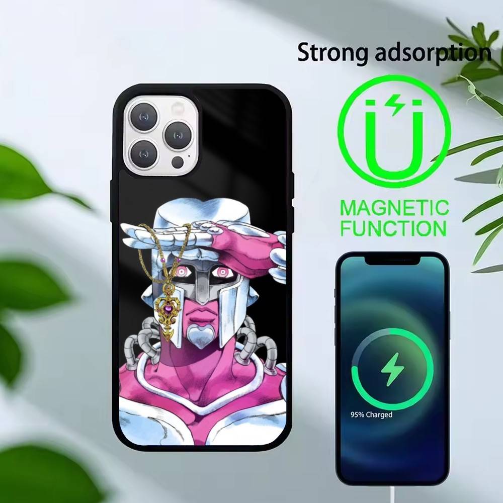 Anime Jojos Bizarres Adventures Phone Case For iPhone 17,16,15,14,13,Pro,Max,Plus,Magnetic For Magsafe Wireless Charging