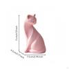 Korallen-Katzenfigur Mattes Finish Harzstatue Minimalistische Wohnkultur Dekoration für Tischplatte,