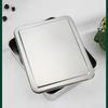 304 Stainless Steel Square Baking & Tiramisu Pan with Lid