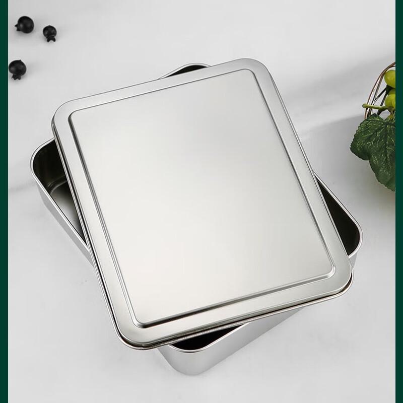 304 Stainless Steel Square Baking & Tiramisu Pan with Lid