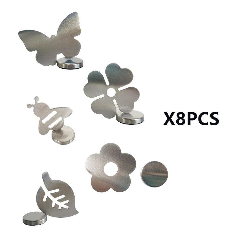 8PCS Strong Windproof Tablecloth Weights Holder Rustproofs Steel Decorative Insect Design For Picnics Gardens Party