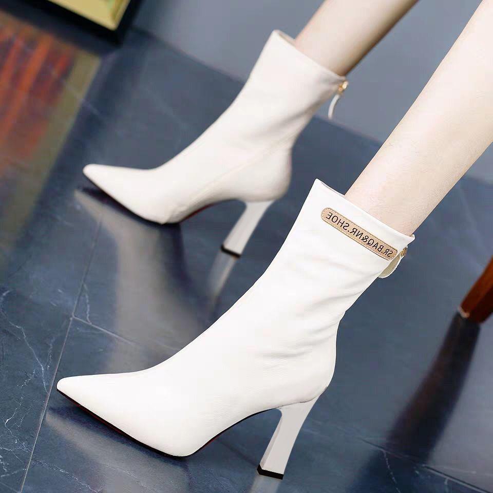 

Women s Slim Stiletto Heeled Ankle Boots for Skirts - 2025 Spring/Autumn Fashion 40