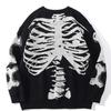 Japanese Abstract Knit Sweater Loose Fit Casual Lazy Style Round Neck Long Sleeve Pullover Men Women