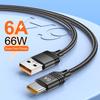USB C Fast Charging Cable 6A PD 66W Data Sync Nylon Braided Cord USB C to Type C Adapter Fast Charging Cable