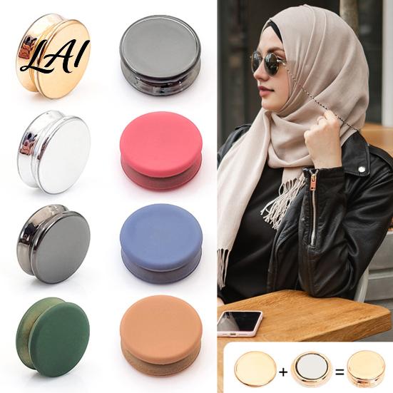 Elegant Scarf Accessory 5 Pcs Women Magnetic Shawl Button No Snag Headband Clip Multi-Use Pin for Fabrics Magnet Safety Pins Metal Pinless