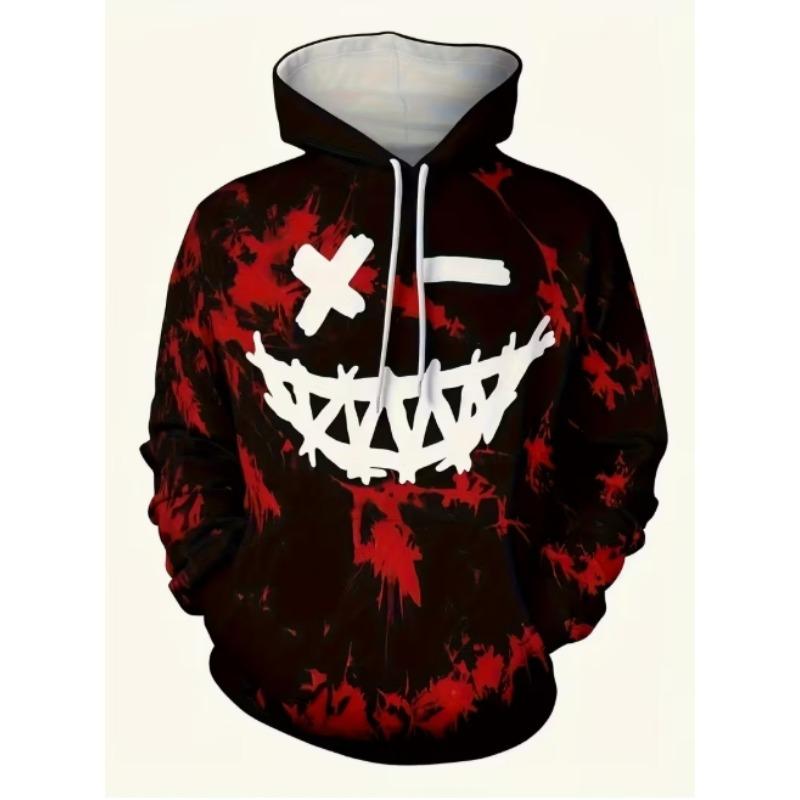 Men's 3D Printed Lion Hoodie - Casual Polyester Knitted Fabric, Regular Pattern