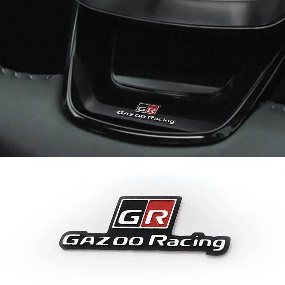

For Toyota GR GAZOO Sport Corolla Racing Yaris Rav4 CHR Auris Camry Highlander Car Steeing Wheel Decoration Sticker Side Badge