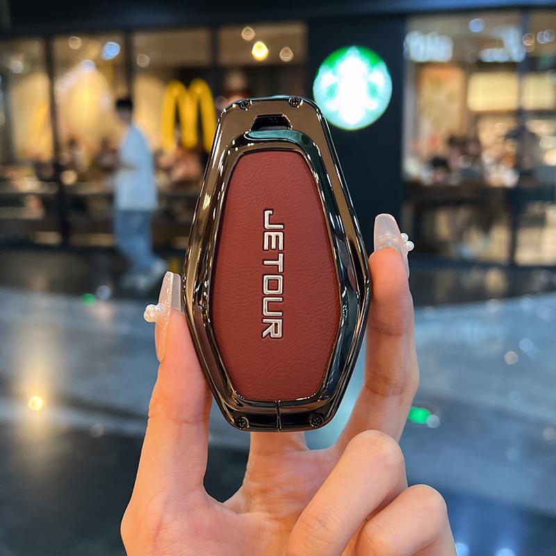 

Car Key Case Cover Shell FobRemote Holder Keychain Accessories For Chery Jetour X70 X90 X95 Plus 2020 2021 2022
