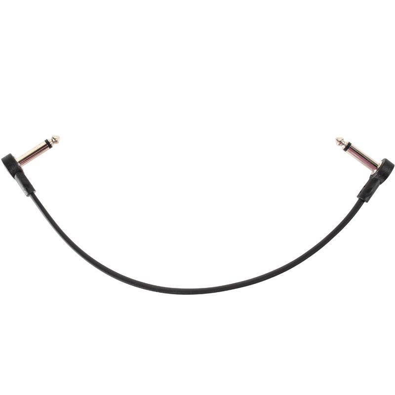 Guitar Black Patch Cable 15cm Flat Electric Guitar Pedal Connector