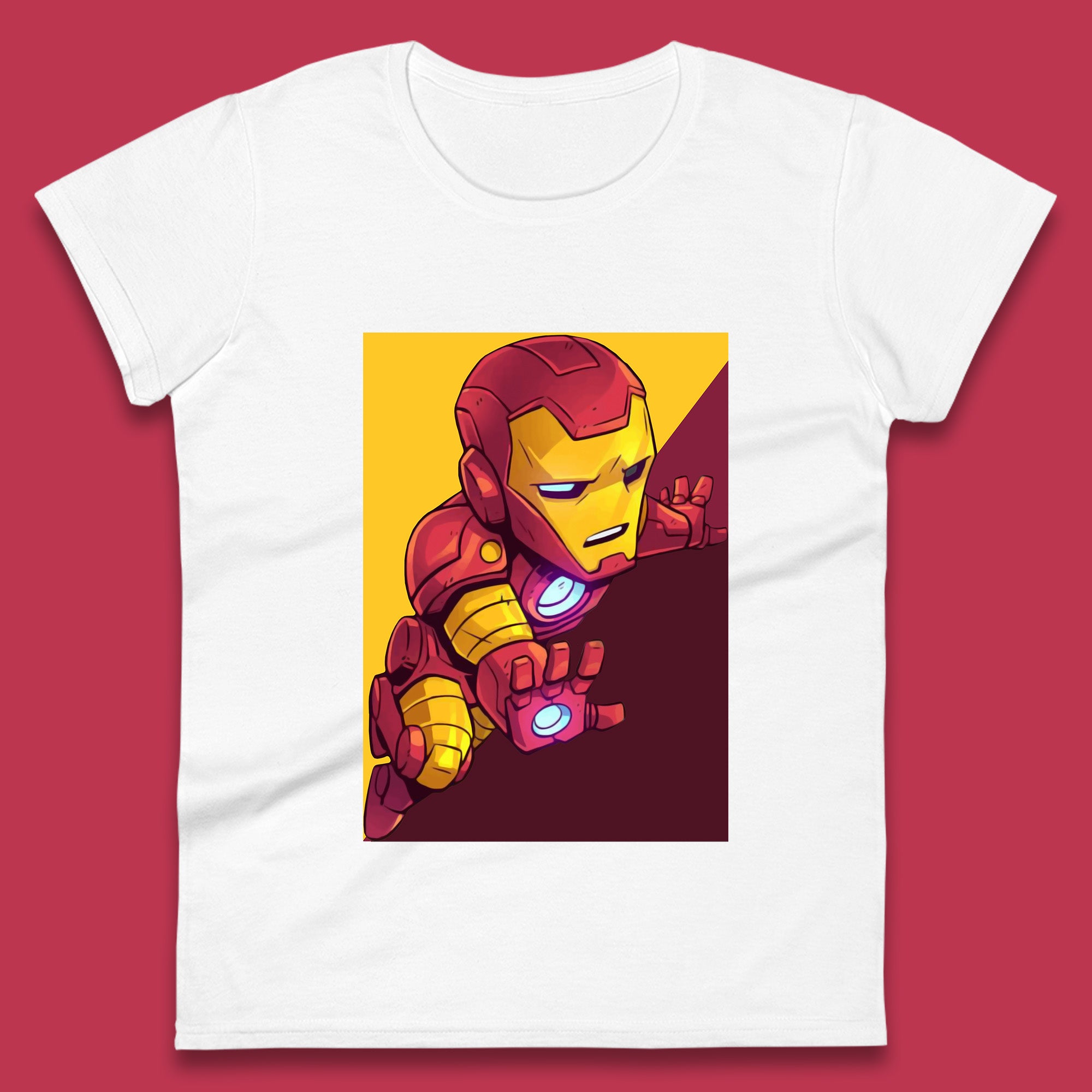 Flying Chibi Iron Man Superhero Marvel Avengers Comic Book Character Iron-Man Marvel Comics Womens Tee T Shirt Mens Tops Unisex Top 4XL