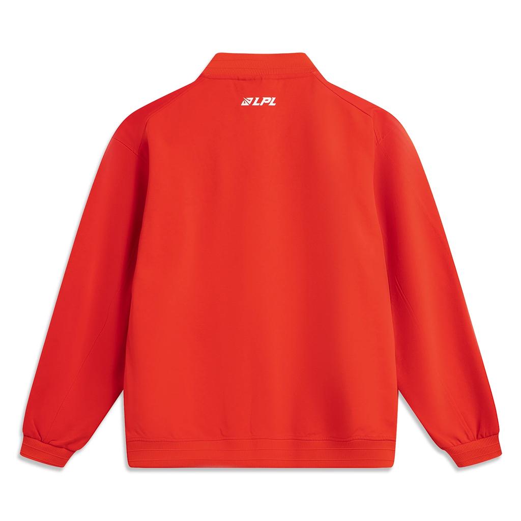 Li Ning X LPL Collaboration Spliced Single-Breasted Breathable Versatile Loose Jacket Unisex jackets Red AFDU795-1