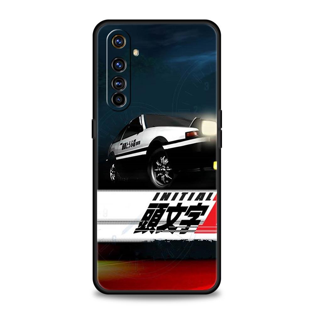 Initial D Car Case For Realme C67 C63 C55 C53 C35 C25 C21 GT 2 3 5 6 10 11 12 13 Pro Plus 5G Soft TPU Phone Cover Fundas Capas