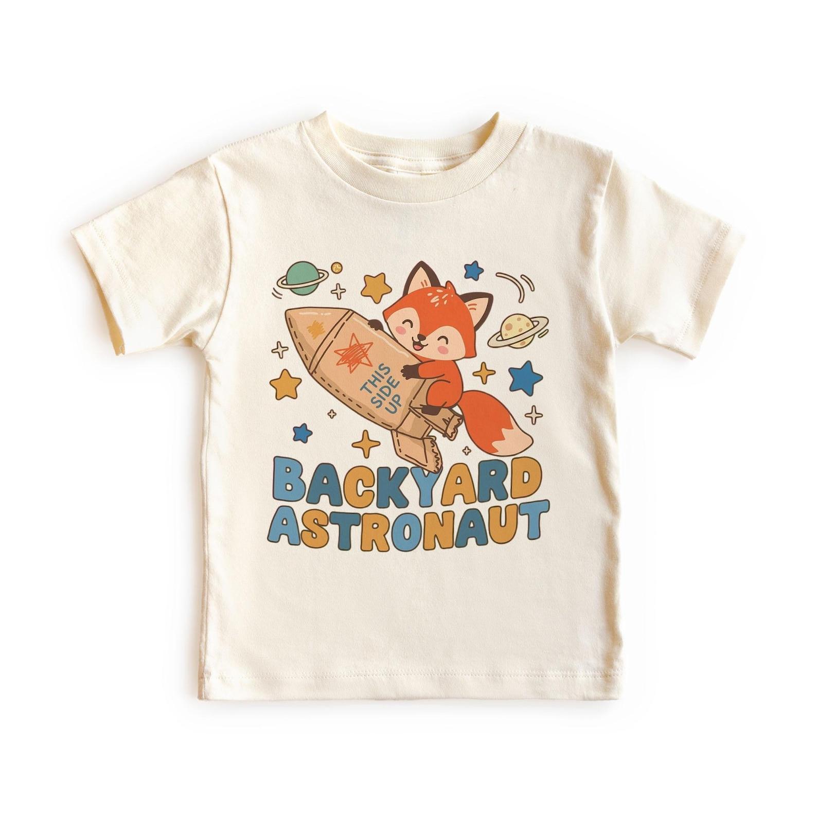 Backyard Astronaut Fox Cardboard Space Rocket Boho Unisex, Adult, Youth T-Shirt 120
