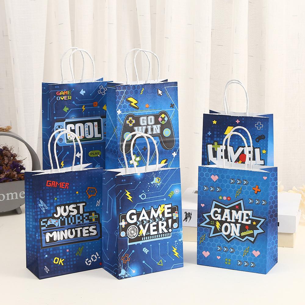 

StoBag, Game Gift Bags with Handles, Go Win, for Game Party supplies, kids sweet Package, Reusable Paper,12/30pcs 30pcs&15x8x21cm
