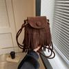 Retro Bohemian Shoulder Bag Nylon Tassel Shoulder Bag Bohemian Fringed Crossbody Bag  Messenger Bag