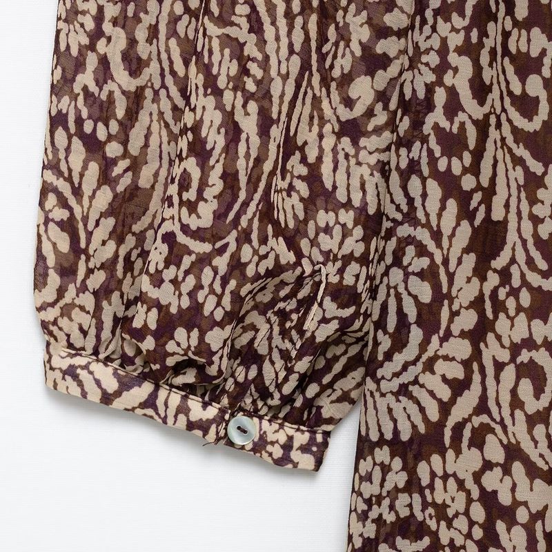 Kaslead New Arrival Women's Clothing Fashion Style Fashion Laminated Decoration Print Midi Skirt Dress 3564054