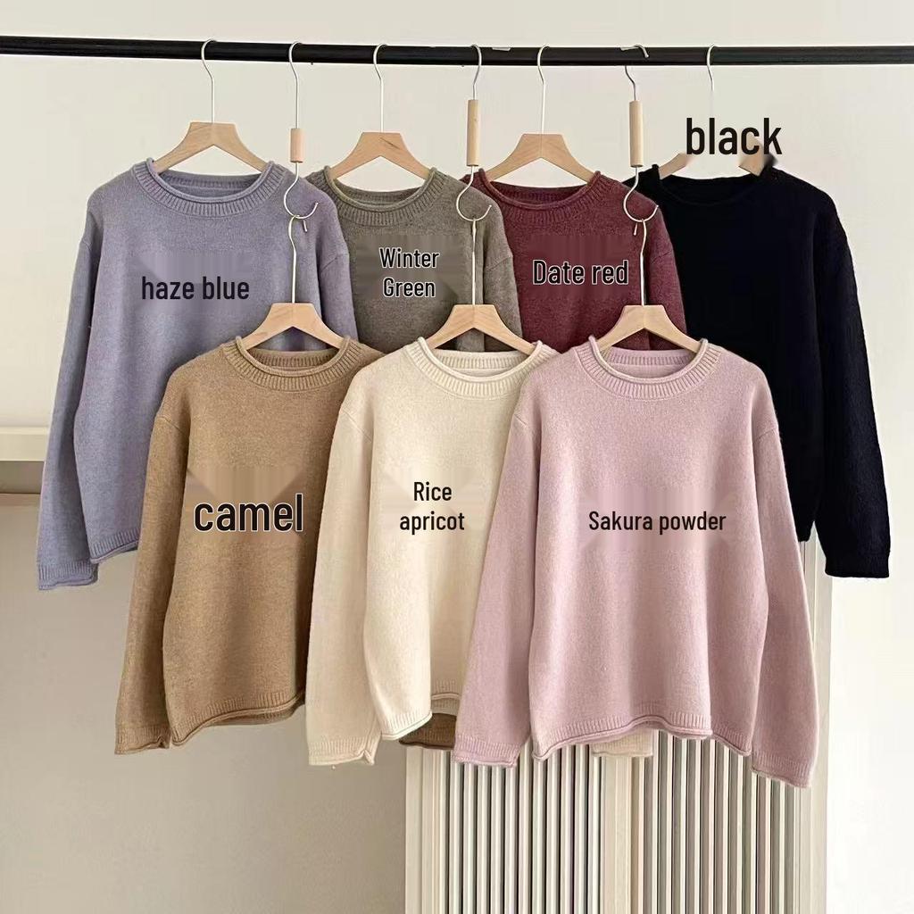 Women's Oversized Korean Chic Roll-Neck Sweater - Autumn/Winter 2025