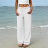 Women's Fashion High Waist Straight Leg Pants Loose Fit Color Casual Trousers for Everyday Wear