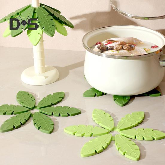 Podstawki pod gorące naczynia w kształcie drzewa, żaroodporne podkładki, zestaw podkładek zapobiegających oparzeniom, kuchenne podkładki pod gorące naczynia na blaty