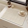 Dish Drying Mat Sink Splash Guard Super Absorbent & Cuttable Dish Drying Mats Coffee Maker Dry Draining Mat for Kitchen Counter