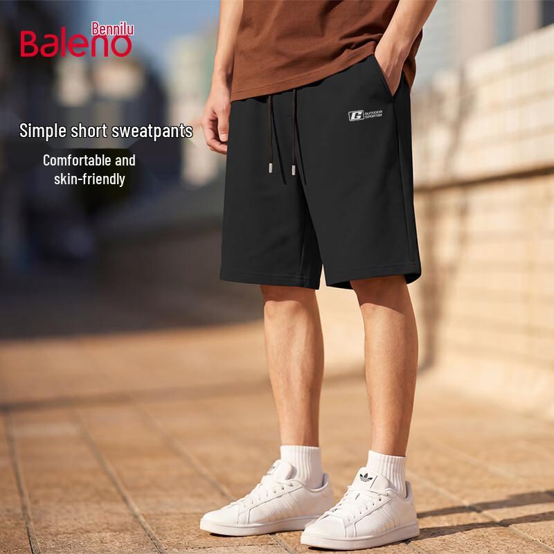 Baleno Men s Pure Cotton Letter Print Drawstring Shorts