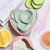 10Pcs Plastic Facial Mud Mixing Bowl with Spatula Women DIY Face Clay Love Heart Stirring Bowl Professional Home Salon Beauty Skincare Mixing Bowl