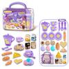 25Pcs Family Kitchen Utensils, Tea Set, Plaything For Kids Storage Box, Afternoon Tea, Desserts, Food, Children'S Set