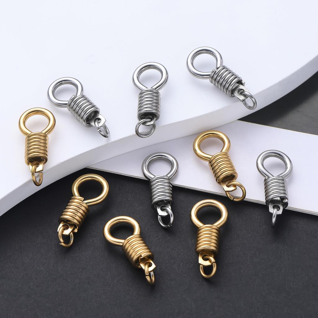 1Pcs/Lot 304 Stainless Steel Metal Spring Ring Buckle Clasps for Handmade DIY Jewelry Necklace Bracelet Making Accessories