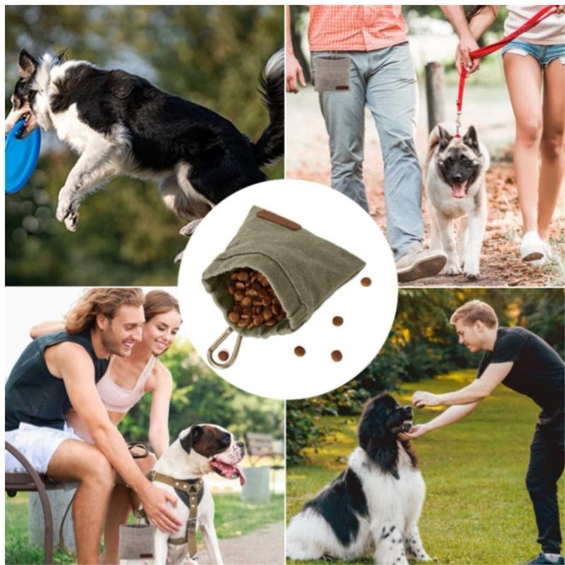 Portable Outdoor Pet Dogs Treat Pouch Portable Dogs Training Bags Pet Snack Food Container Snack Reward Waist Bag