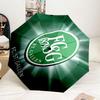 Saint Gall Green And White Heritage Automatic Folding Umbrella - 8-Rib Travel Umbrella with Auto Portable Case, Ideal Gift for Birthdays
