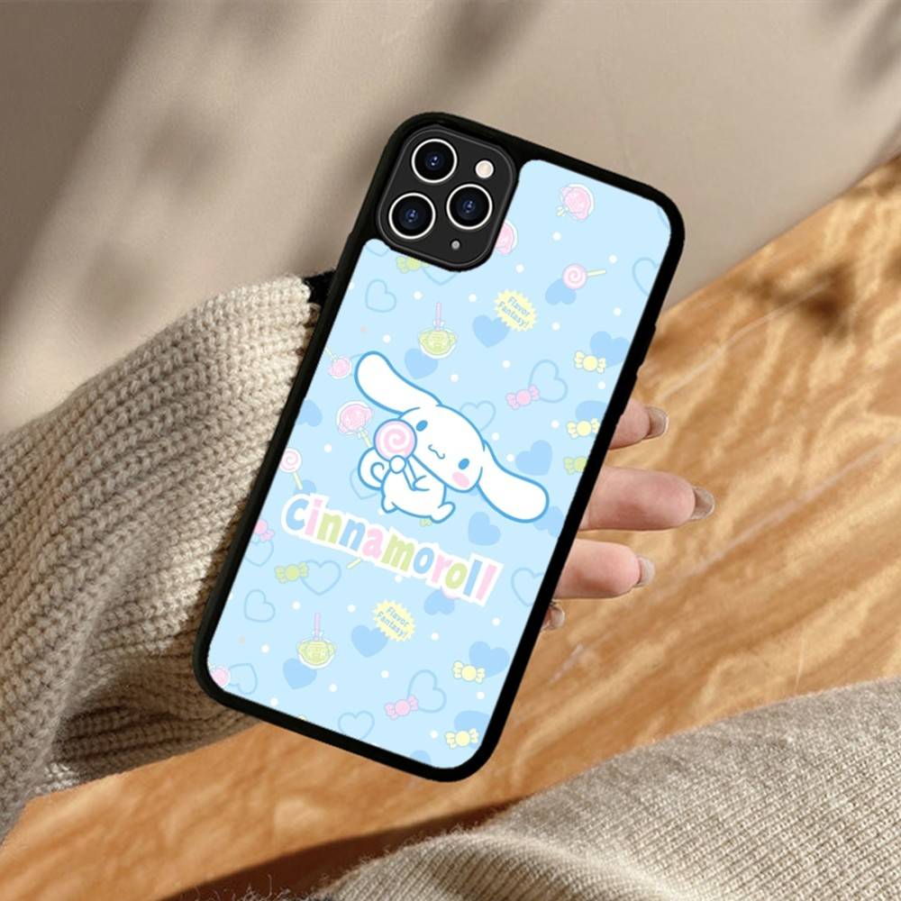 Caroon Cute C-Cinnamorolls PC+TPU Protective Phone Case For IPhone 17 16 Pro Max 15 Plus 14 13 12 11 Cover