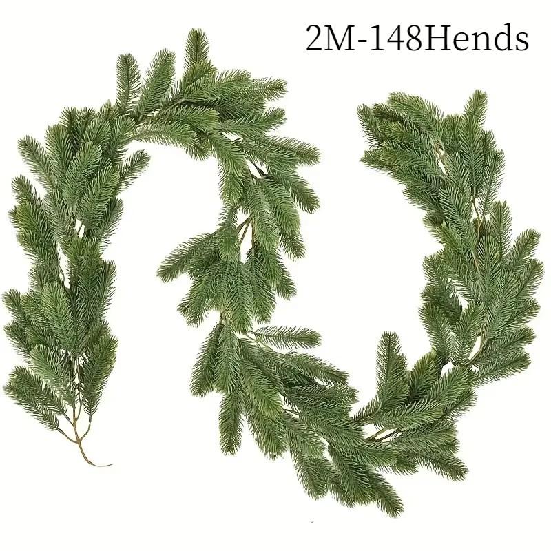 2M Mesh Pine Leaves Artificial Plants Christmas tree decoration Grass vine skewers Outdoor garden Home Wedding Photography props