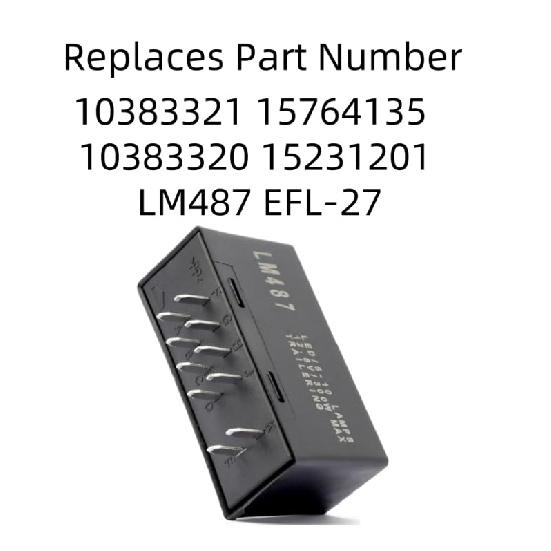 LM487 LED Flasher Turn Signal Relay for Chevy Silverado GMC Cadillac Hummer 03-07, 10383321 15231201 LED Blinker Module Hazard Warning LED Flasher GM