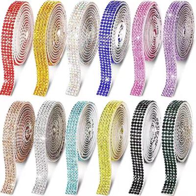 Selbstklebende Strassstreifen für DIY Kleidung, Schuhe und Hüte - Dekorative Diamantaufkleber.