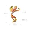 Chinese style retro enamel brooch color phoenix light luxury corsage women's pin suit jacket high-end accessories