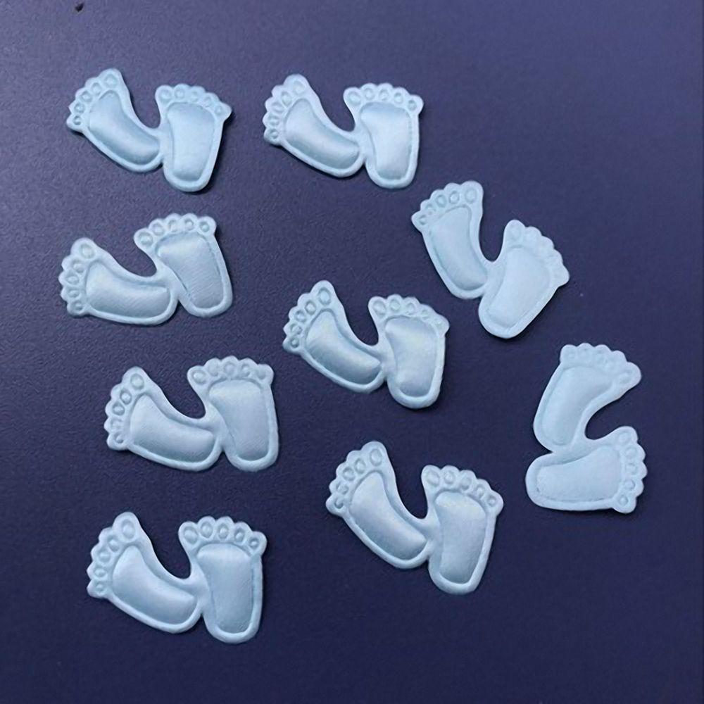 100 Pcs Baby Shower Confetti Cart Bib Footprint Boy Girl Baptism Party Supplies
