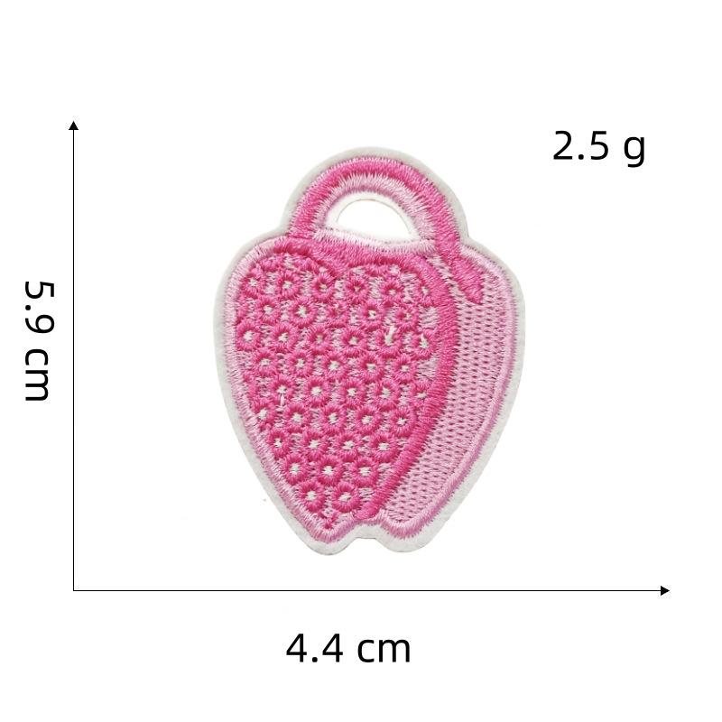 Pink Cartoon Girl Cloth Sticker Doll Computer Embroidery Label Clothing Accessories Cloth Embroidery Hole Patch