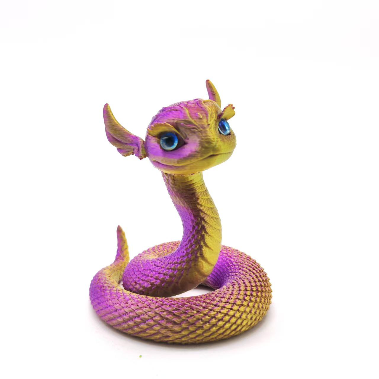 3D Printed Battle Through the Heavens Seven-Colored Python Anime Figure - Year of the Snake Model