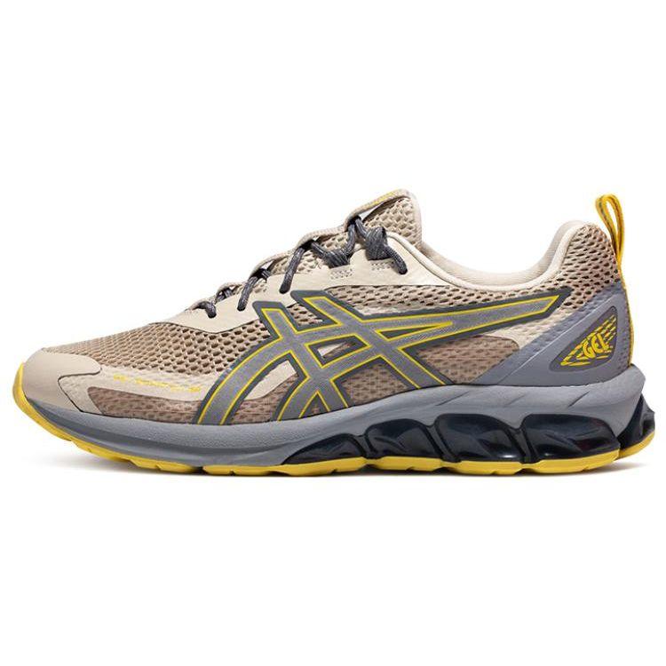 Asics Gel-Quantum 180 7 Fabric Sports Casual Low-Top Running Shoes Men Sneaker Gray Yellow 1201A682-021