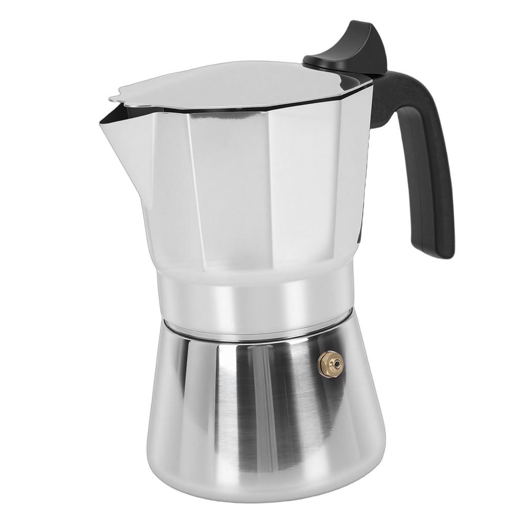 Stovetop Coffee Maker Octagonal Stainless Steel Italian Coffee Machine for Home Travel Easy To Clean
