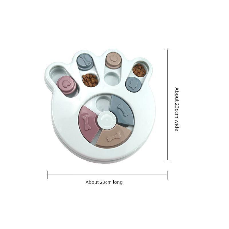 

Pet Supplies Amazon New Dog Educational Toys Relieving Boredom Handy Gadget Interactive Educational Slow Food Dog Bowl Wholesale Paw Print/Blue