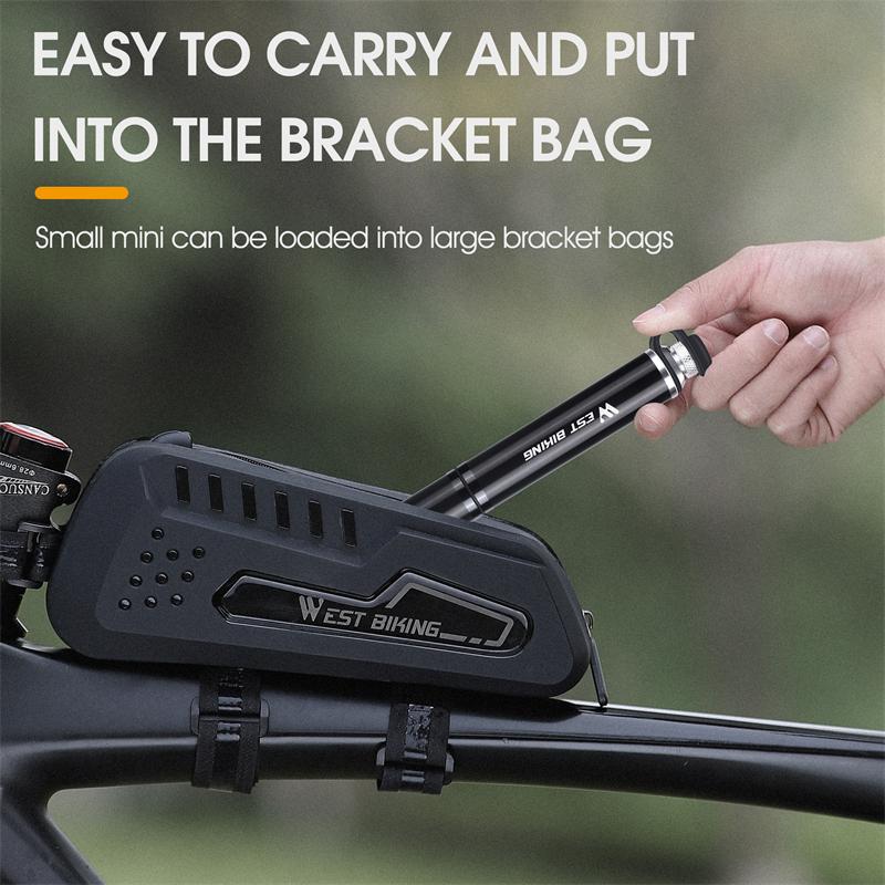 WEST BIKING Bicycle Pump 160PSI High Pressure With Hose Aluminum Alloy Pump MTB Road Bike Schrader Presta Valve Tire Inflator