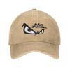 No Fear No Fear E Stampa Occhi Cappellino in Denim Lavato Cappellini da Baseball Casual Cappello Regolabile Estivo Unisex Cappellini da Baseball