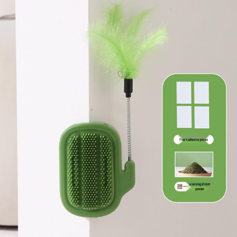 Cat Itch Scratcher & Fur Scraper Cactus Board - Pasteable Face-Rubbing Toy
